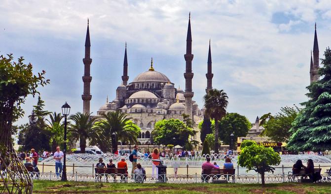 Ancient / modern, East / West, developed / developing Istanbul mosque and Museum in Turkey
